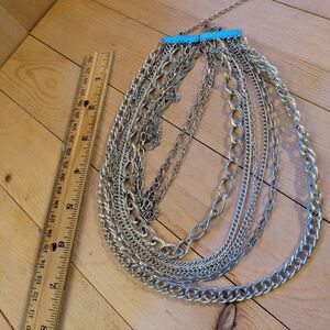 Elegant Silver Chain Necklace Costume Jewelry